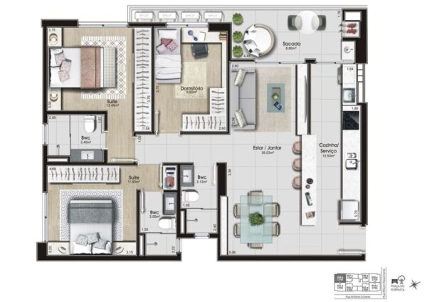 Apartamento Residencial à Venda | Kobrasol | São José | AP0390_MMQ - Imagem 15