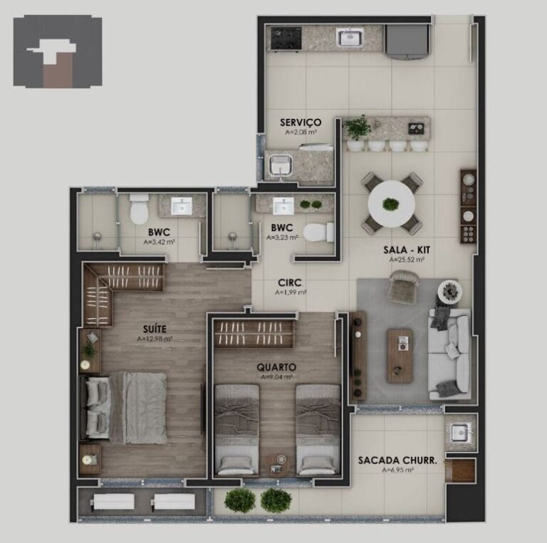 Apartamento Residencial à Venda | Praia Comprida | São José | AP0844_MMQ