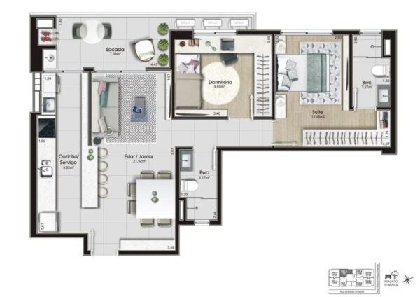 Apartamento Residencial à Venda | Kobrasol | São José | AP0391_MMQ - Imagem 15