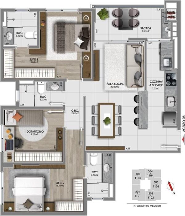Apartamento Residencial à Venda | Canto | Florianópolis | AP0366_MMQ - Imagem 29