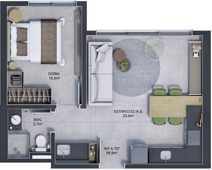 Apartamento Residencial à Venda | Estreito | Florianópolis | AP0543_MMQ