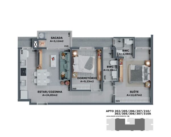 Apartamento Residencial à Venda | Cachoeira do Bom Jesus Leste | Florianópolis | AP1625_MMQ - Imagem 8