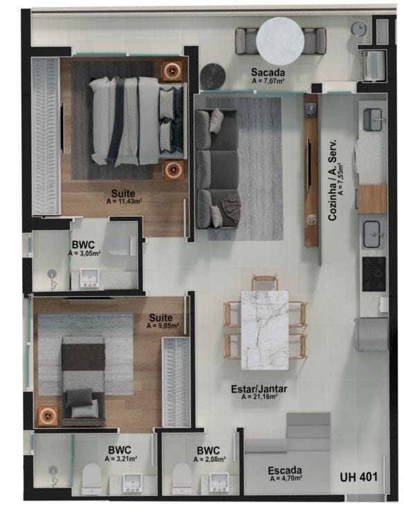 Apartamento Residencial à Venda | João Paulo | Florianópolis | AP1127_MMQ