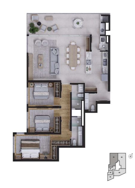 Apartamento Residencial à Venda | Jurere Leste | Florianópolis | AP0002_MMQ